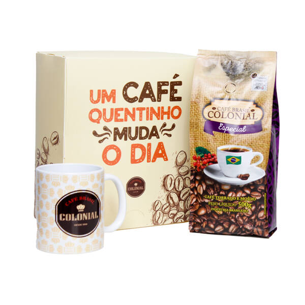 Kit 1 Café Brasil Colonial Especial + 1 Caneca de Porcelana Personalizada Café Brasil Colonial - Imagem 2
